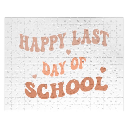 Happy Last Day Of School teacher for kids and girl Jigsaw Puzzles