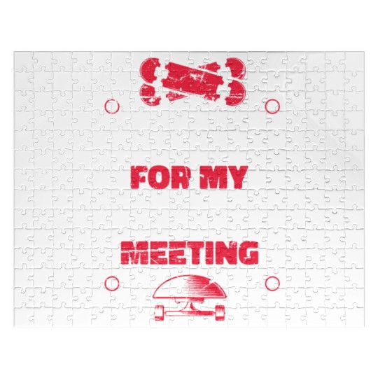 I'm Late For My Board Meeting Skaterboy Skateboard Jigsaw Puzzles