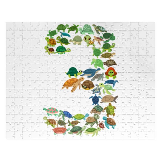 3rd Birthday Sea Turtle Tortoise Theme 3 Year Old Jigsaw Puzzles