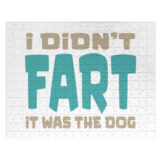 i didn t fart it was the dog funny dad husband Jigsaw Puzzles