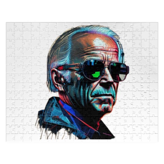 hyperrealistic portrait of a cyberpunk Joe Jigsaw Puzzles