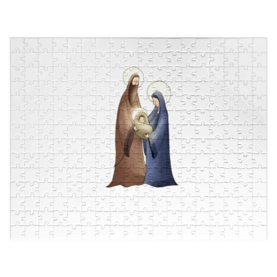 Let Us Adore Him Advent Nativity Scene Jigsaw Puzzles