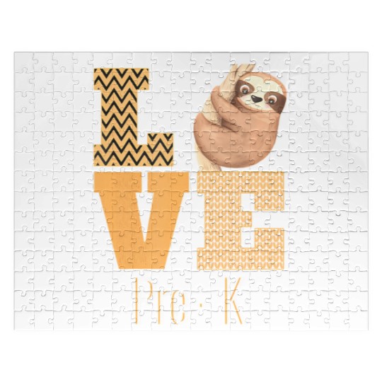 Love Pre-K Sloth Pre-K Teacher Back To School Jigsaw Puzzles