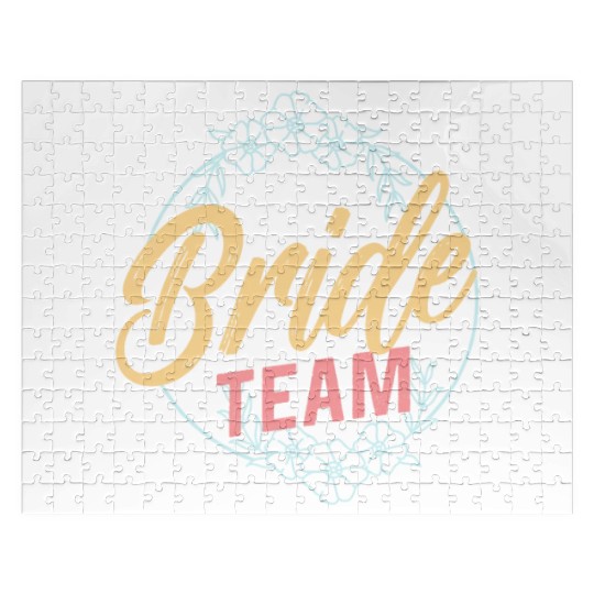 Bride Team Cute Wedding Bachelorette Party Jigsaw Puzzles