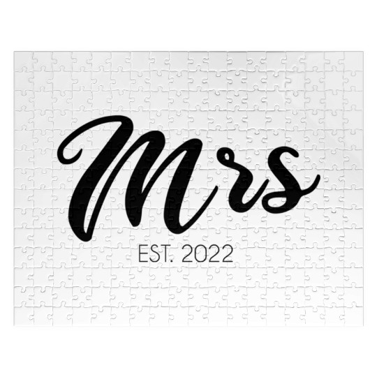 Wedding Mrs Est 2022 Bridal Bride Jigsaw Puzzles