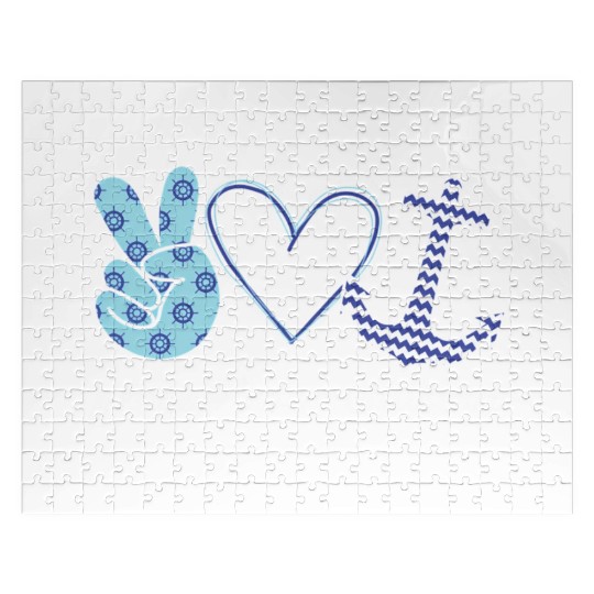 Peace Love And Cruising Ocean Vacation Cruise Ship Jigsaw Puzzles
