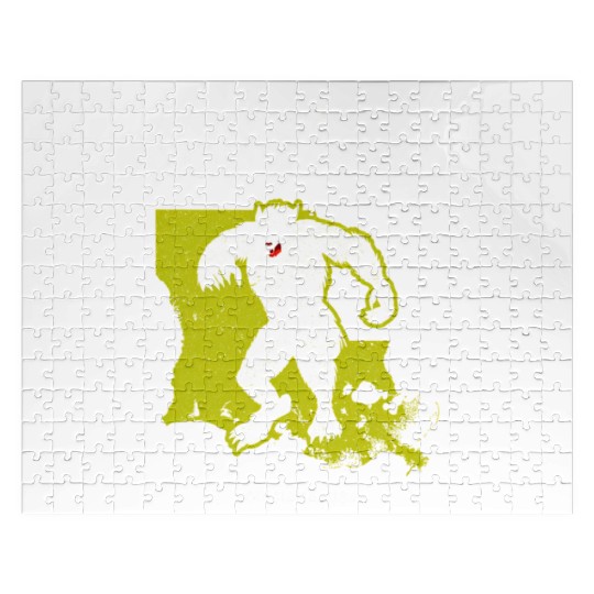 Home Of The Rougarou Louisiana Usa Cryptid Jigsaw Puzzles