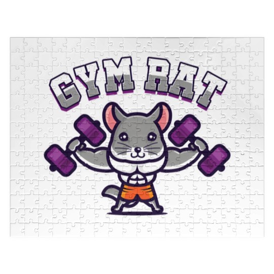 Mouse Owner Exercise Workout Fitness Enthusiast Gy Jigsaw Puzzles