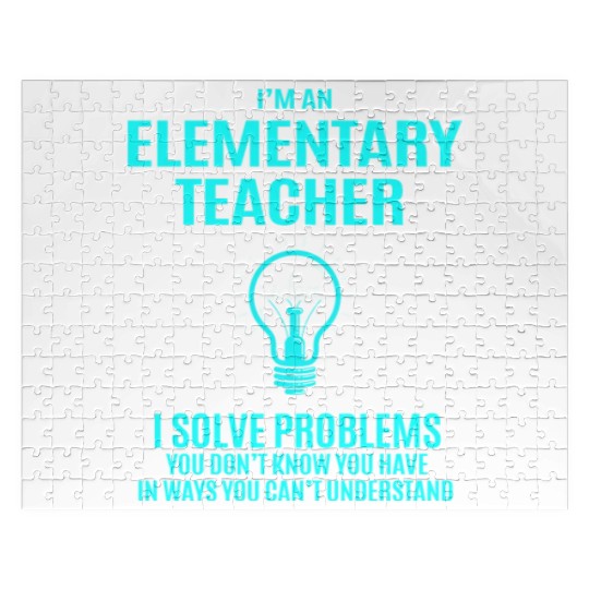 Elementary Teacher Jigsaw Puzzles - I Solve Problems Gift