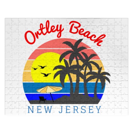 Ortley Beach New Jersey Beach Sunset Jigsaw Puzzles
