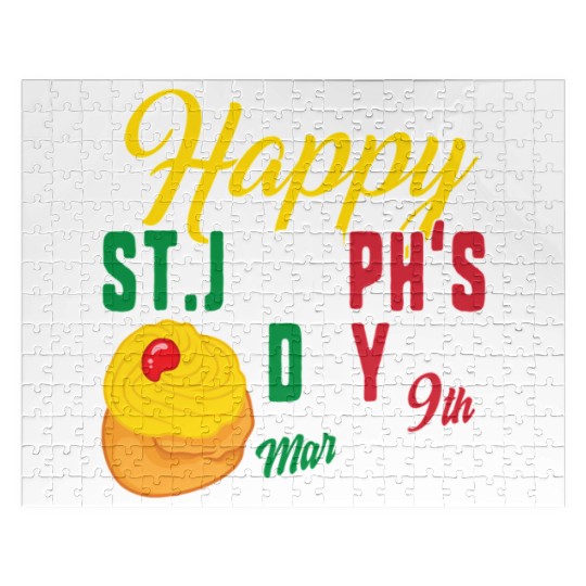 Happy St Josephs Day Jesus Catholic Religious Marc Jigsaw Puzzles