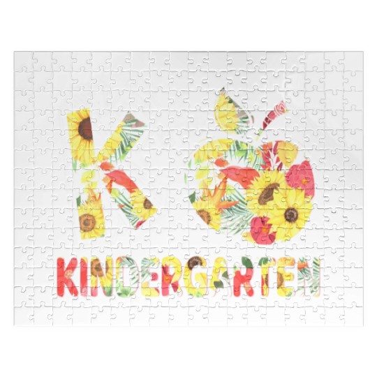 K Is For Kindergarten Teacher Back to School Kinde Jigsaw Puzzles
