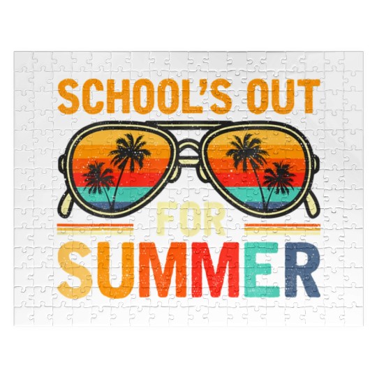 Last Day Of School Schools Out For Summer Teacher Jigsaw Puzzles