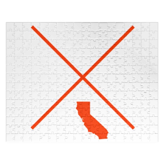 Sf San Francisco California Orange Outline Jigsaw Puzzles