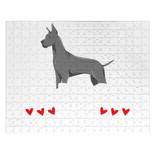 My Dog Is My Valentine Date Cute Doggy Jigsaw Puzzles