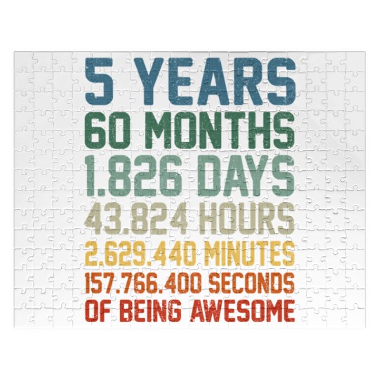 5Th 5 Being Awesome Anniversary Jigsaw Puzzles