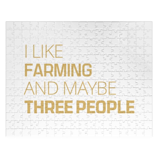 awesome i like farming Jigsaw Puzzles