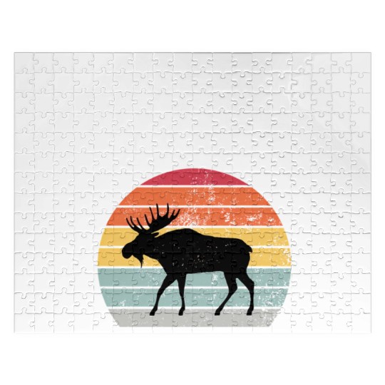Crazy Moose Lady Moose Jigsaw Puzzles