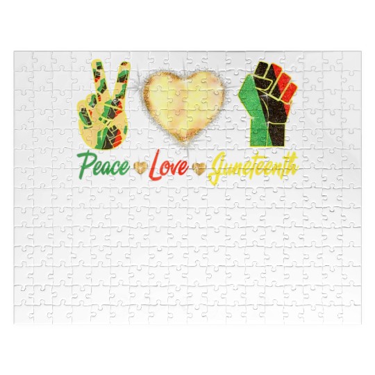 Peace Love Junenth Black History Month Pride Jigsaw Puzzles