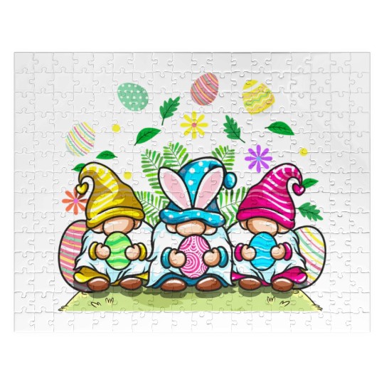 Happy Easter Gnomes Egg Hunting For Jigsaw Puzzles