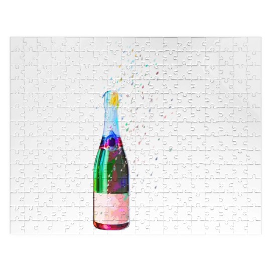 Champagne Bottle Sparks Jigsaw Puzzles