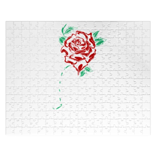 Love Yourself Skeleton Hand Rose Aesthetic Goth Gr Jigsaw Puzzles