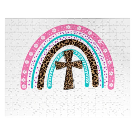 Easter For Christian N Mom He Is Risen Leopard Jigsaw Puzzles