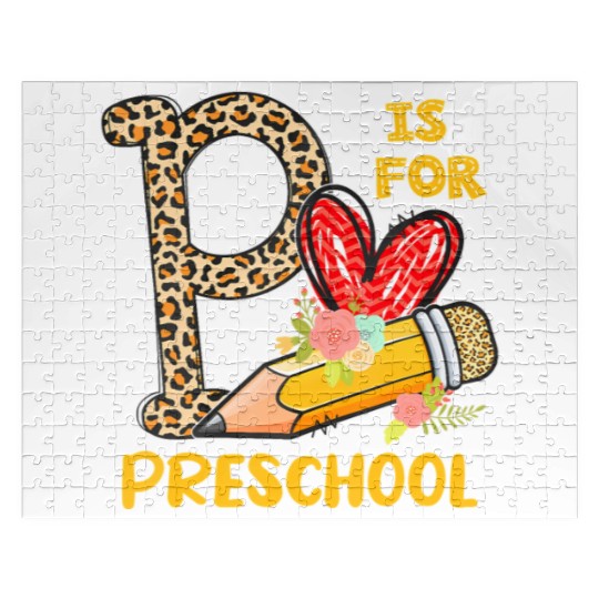 P Is For Preschool Appreciation Leopard Back To Sc Jigsaw Puzzles