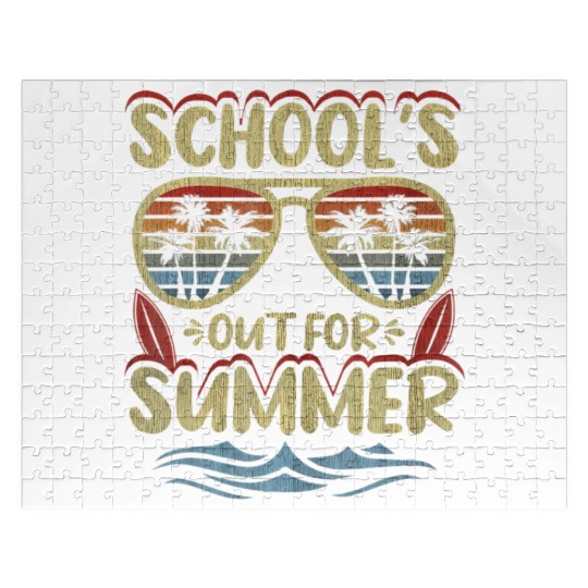 Last Day Of School Schools Out For Summer Teacher Jigsaw Puzzles