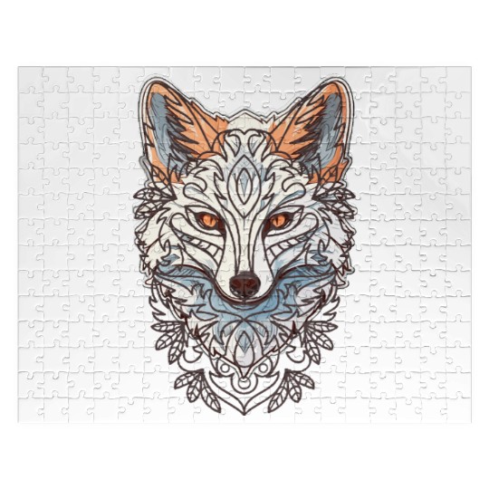 Tribal Fox Design Jigsaw Puzzles