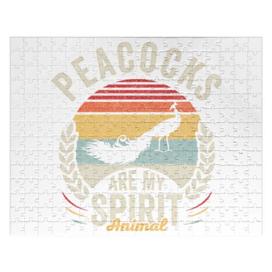 PeacocAre My Spirit Animal Peacock Jigsaw Puzzles