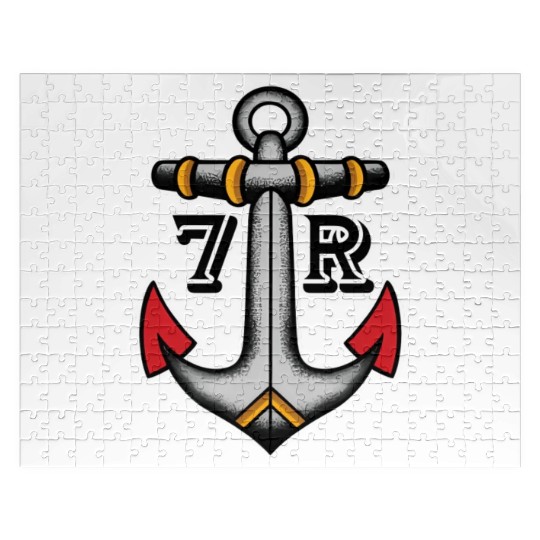 Old School American Traditional Tattoo Flash Clipp Jigsaw Puzzles