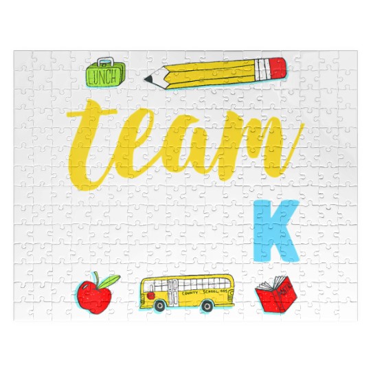 Team Pre-K Teacher First Day Preschool Back to Sch Jigsaw Puzzles