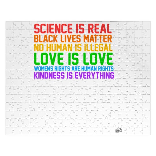 Science Is Real Kindness Is Everything Jigsaw Puzzles