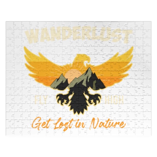 Wanderlust Mountaineer Hiking Mountain love Jigsaw Puzzles