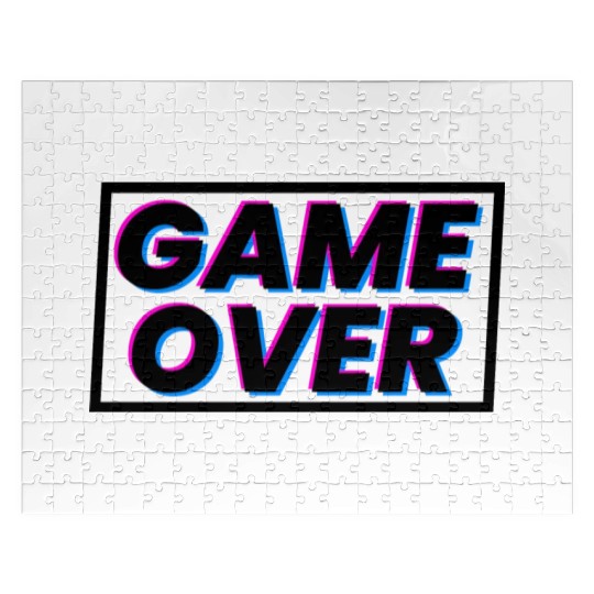 Game over text gamer design 1 Jigsaw Puzzles