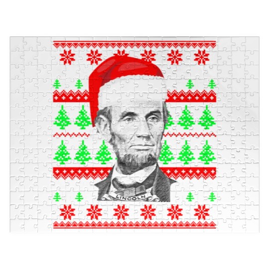 Abraham Lincoln Santa Ugly Jigsaw Puzzles
