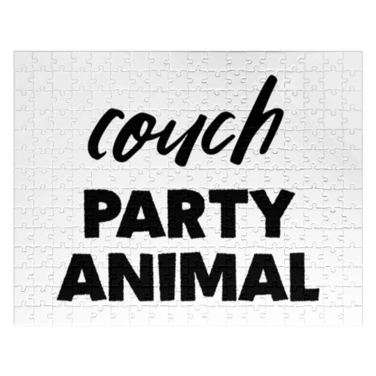 Couch Party Animal Quote Jigsaw Puzzles