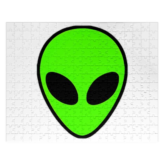 Alien Head Pocket Patch Area 51 Jigsaw Puzzles