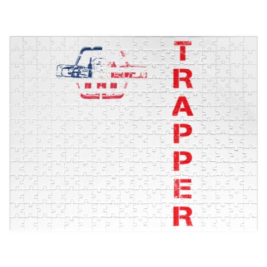 American Flag Trapping For Trappers And Hunters Jigsaw Puzzles