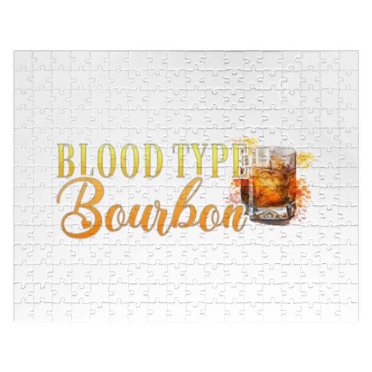 Blood Type Bourbon Cocktail Bartender Jigsaw Puzzles