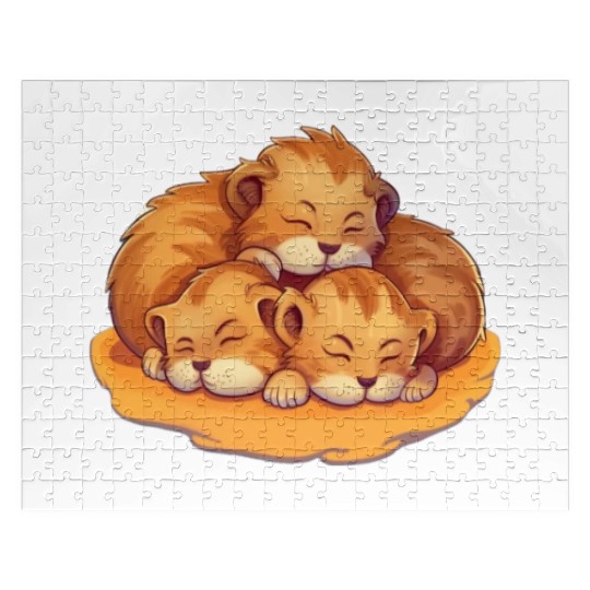 Sleeping lion cubs Jigsaw Puzzles