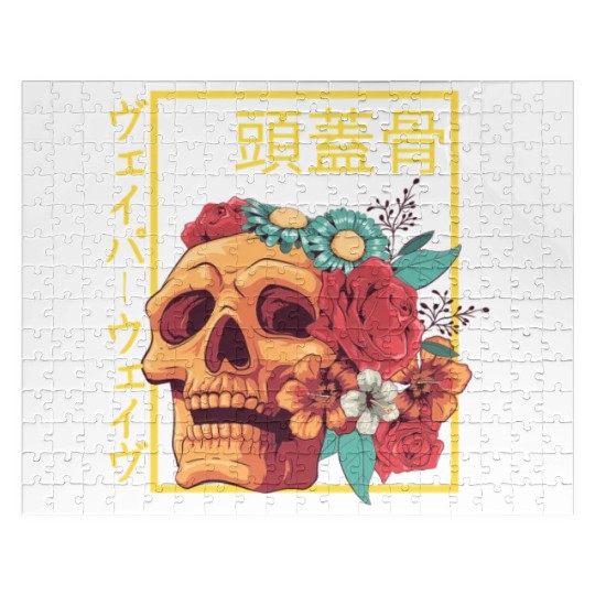 Skull Otaku Japanese Streetwear Aesthetic Fashion Jigsaw Puzzles