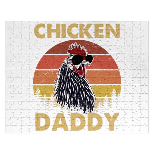 Chicken Daddy Chickens Father Poultry Farmer Jigsaw Puzzles