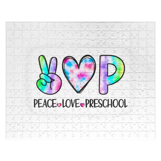 Peace Love Preschool Squad Back To School Teacher Jigsaw Puzzles
