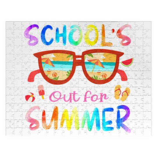 Schools Out For Summer Last Day Of School Teacher Jigsaw Puzzles