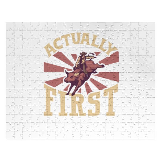 Cowboy Barn Bull Rider Rodeo Country Western Gift Jigsaw Puzzles