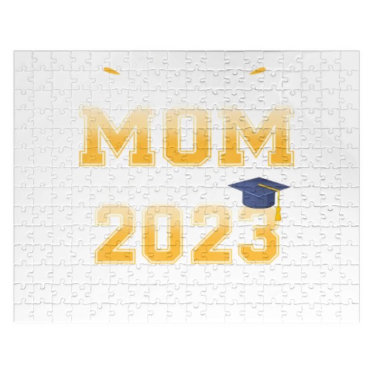 Proud Mom Of A Class Of 2023 Graduate Senior 23 Gr Jigsaw Puzzles