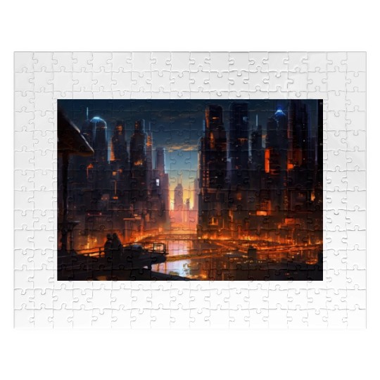 Chicago Cyber Punk Jigsaw Puzzles