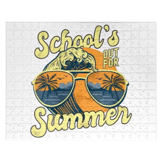 Schools Out For Summer For Teacher Cool Last Day V Jigsaw Puzzles